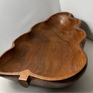 Large 17" Hand Carved Wood Bowl in Grape Bunch Shape for console coffee‎ table